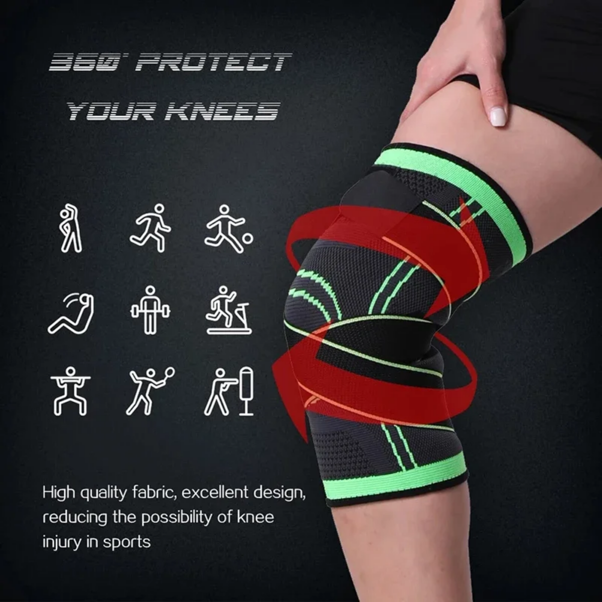 Rodillera Deportiva Compresora Ajustable